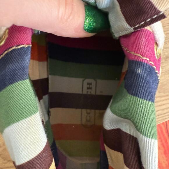 Coach Womens Logo Rainbow Bonney High Tops Great Pre-Owned Condition Size 7.5 - Picture 8 of 15